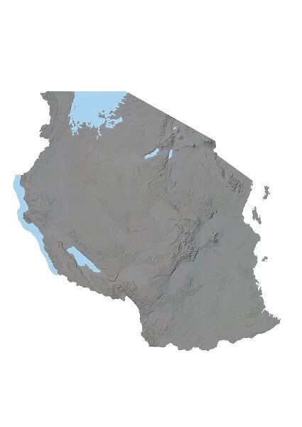 Tanzania, Relief Map