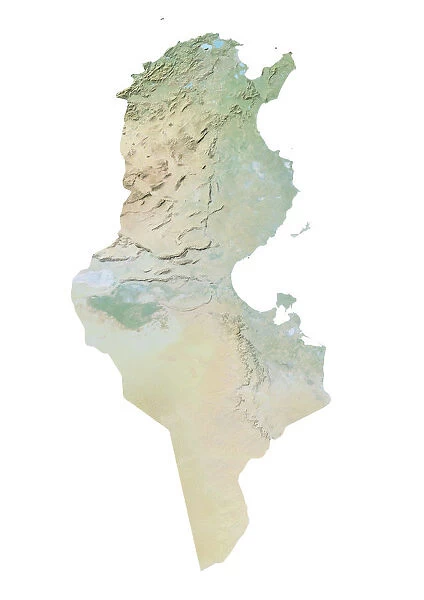 Tunisia, Relief Map