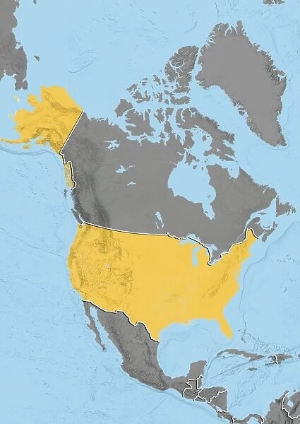 United States, Relief Map