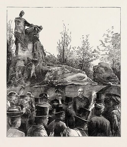 The Unveiling Of The Waterloo Monument In The Evere Cemetery