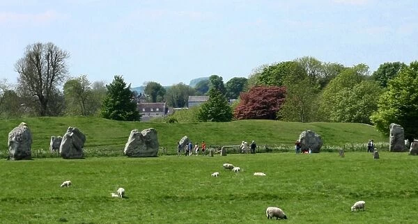 View of Avebury Stones 2013 A. D
