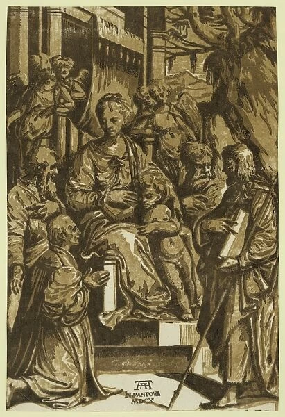 The Virgin And Child Surrounded By Saints And Kneeling Donor