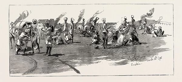 The War In The Soudan (sudan): Indian Troops Of Different Castes Cooking