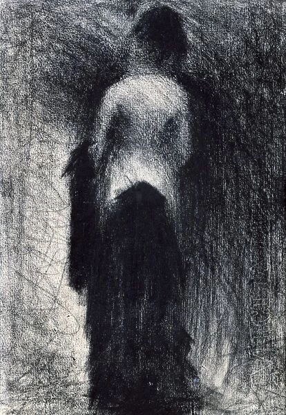 Woman Viewed from the Back : Georges Pierre Seurat (1859-1891) French artist
