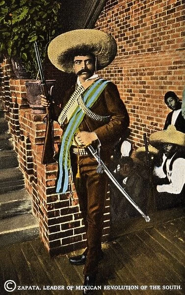 Zapata, Leader of Mexican Revolution of the South Postcard. ca. 1913, Zapata, Leader of Mexican Revolution of the South Postcard
