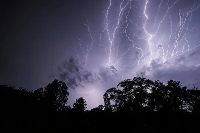 Framed Print : Lightning at Night Print - Australian Landscape Framed Print : Lightning at Night Print - Australian Landscape