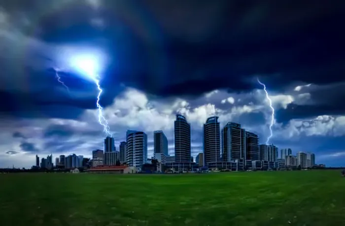 Framed Print : Perth Lightning Strike Print Framed Print : Perth Lightning Strike Print