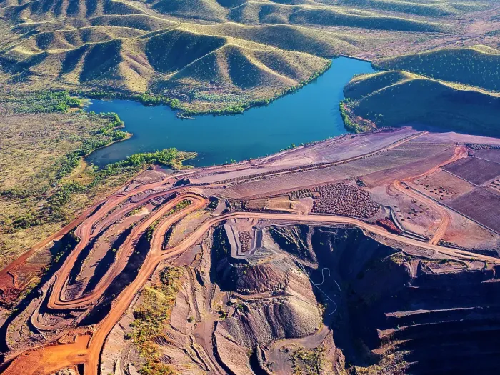 Framed Print : Argyle Diamond Mine Aerial View Print