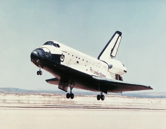 Framed Print : Print of Challenger Space Shuttle at Edwards Air Force Base