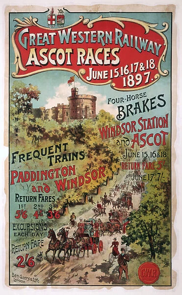 Ascot Races, GWR poster, 1897