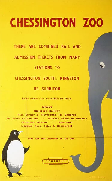 BR(SR) poster. Chessington Zoo - There are
