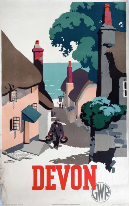 Framed Print : Devon Print, GWR Poster, 1939 Framed Print : Devon Print, GWR Poster, 1939