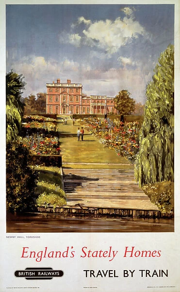 Englands Stately Homes, BR (NER) poster, 1956