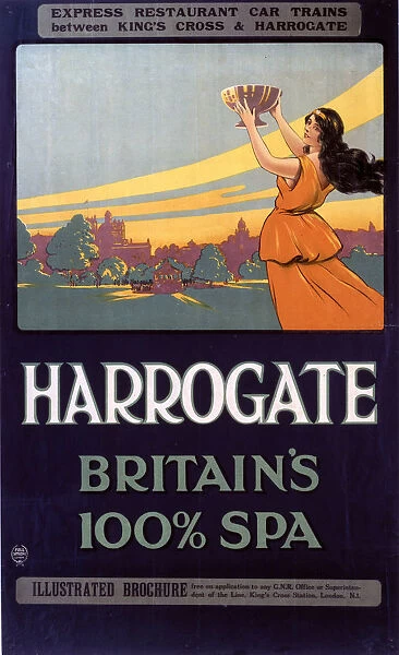 Harrogate - Britains 100% Spa, GNR poster, 1900-1922