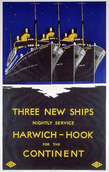 Harwich - Hook for the Continent, LNER poster, 1923-1947