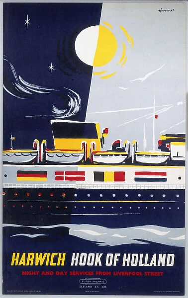 Harwich - Hook of Holland, BR poster, 1963