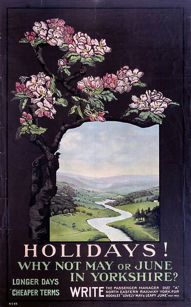 Holidays! Why not May or June in Yorkshireja, NER poster, 1900-1922