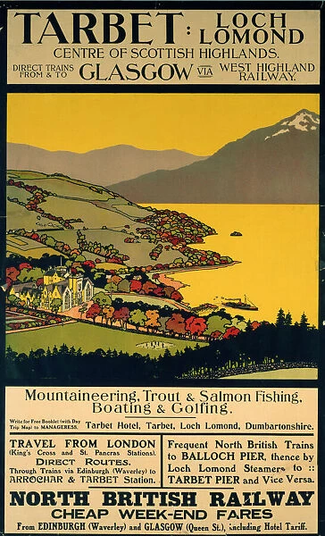 Tarbet, Loch Lomond, NBR poster, 1900-1922