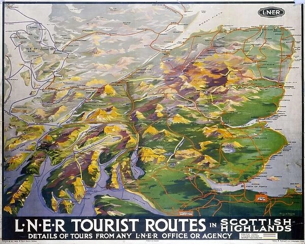 Tourist Routes in Scottish Highlands, LNER poster, 1923-1947