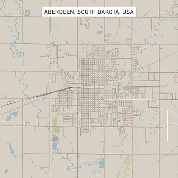 Aberdeen South Dakota US City Street Map
