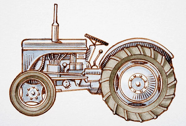 Agricultural row crop tractor, 1950s