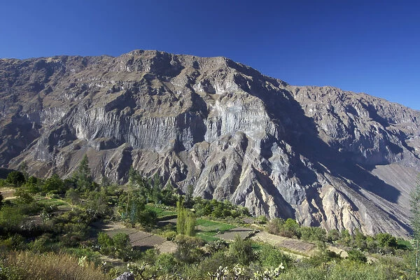 agriculture, andes mountains, arequipa, beauty in nature, blue sky, boulder, cliff