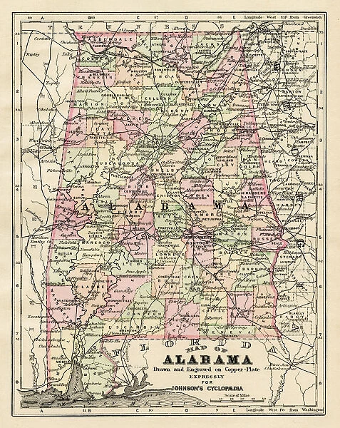 Alabama map 1893