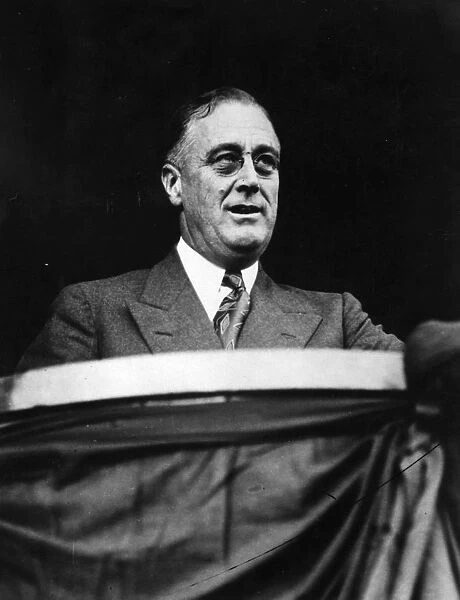 FDR. circa 1932: The American statesman and 32nd American President Franklin