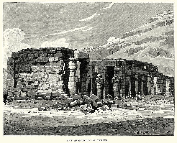Ancient Egypt - Ruins of the Ramesseum at Thebes