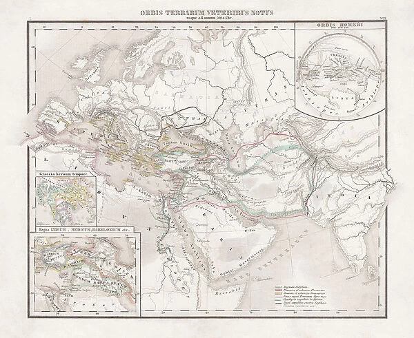Assyria and Phersia Empire c. 500 BC, steel engraving, published 1661