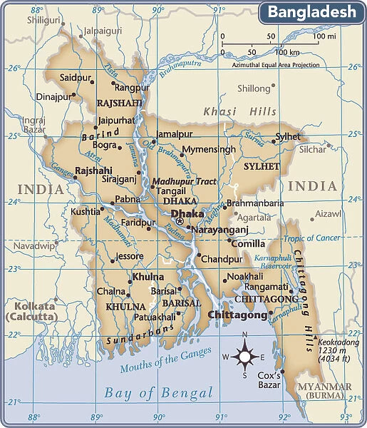 Bangladesh country map