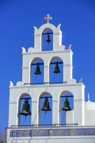 Bell tower in Oia village, Santorini, Greece