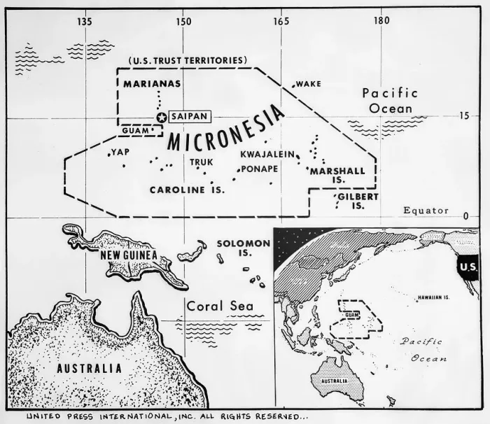 Framed Print : Micronesia Islands Map Print Framed Print : Micronesia Islands Map Print