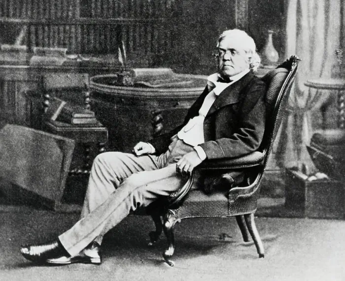 Framed Print : Print of William Thackeray in His Study