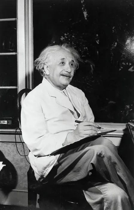 Framed Print : Albert Einstein Seated at Desk Print Framed Print : Albert Einstein Seated at Desk Print