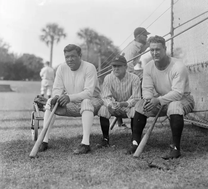 Framed Print : Spring Training Print: Babe Ruth, Miller Huggins and Lou Gehrig Framed Print : Spring Training Print: Babe Ruth, Miller Huggins and Lou Gehrig