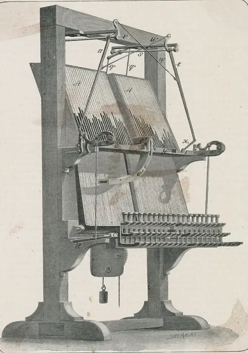 Framed Print : Print of the First Typesetting Machine, 1822