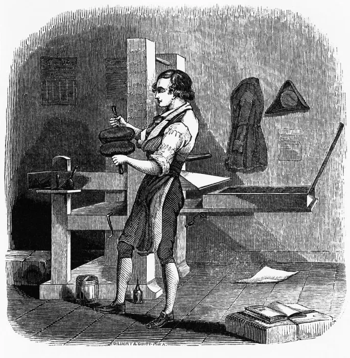 Framed Print : Benjamin Franklin as Apprentice Printer Print Framed Print : Benjamin Franklin as Apprentice Printer Print