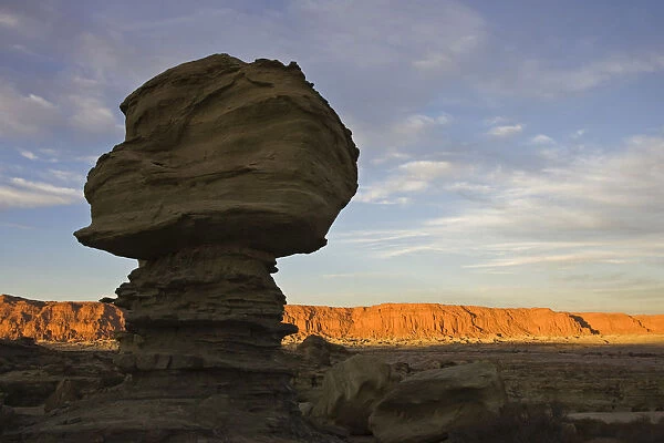 Bizarrely rock at National Park Parque Provincial Ischigualasto, Central Andes, Argentina, South America