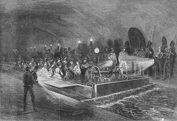 The Boat. Ladies and gentlemen take a tour of the Parisian sewers, 1870