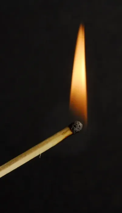 Framed Print : Burning Match Print Framed Print : Burning Match Print