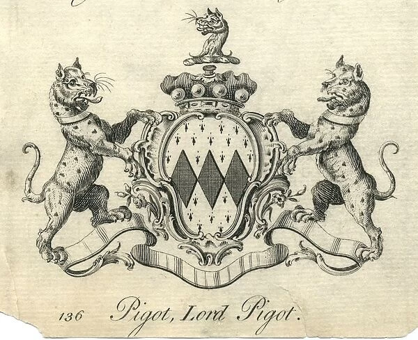 Coat of arms Lord Pigot 18th century
