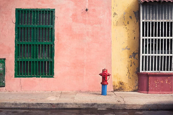 Colourful Weathered Wall, Cartagena, Colombia
