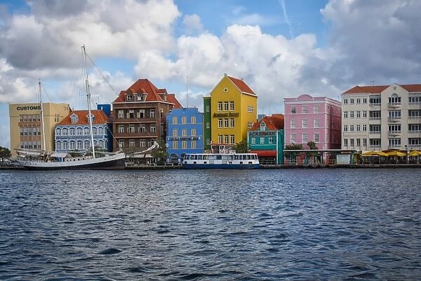 Curacao. Colourful waterfront of Caribbean island of Curacao