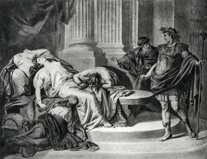 Framed Print : Augustus Caesar and Cleopatra 1894 Engraving Print Framed Print : Augustus Caesar and Cleopatra 1894 Engraving Print