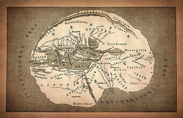 Earth map according to Herodotus