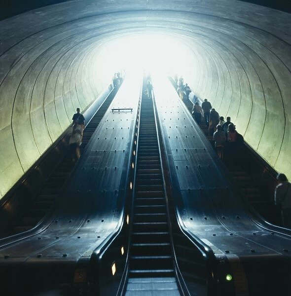 Escalator in Subway Station