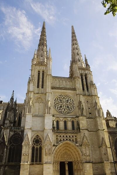 Facade of a church, St. Andre Cathedral, Bordeaux, Aquitaine, France