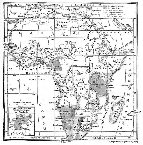 General map of the European colonies in Africa