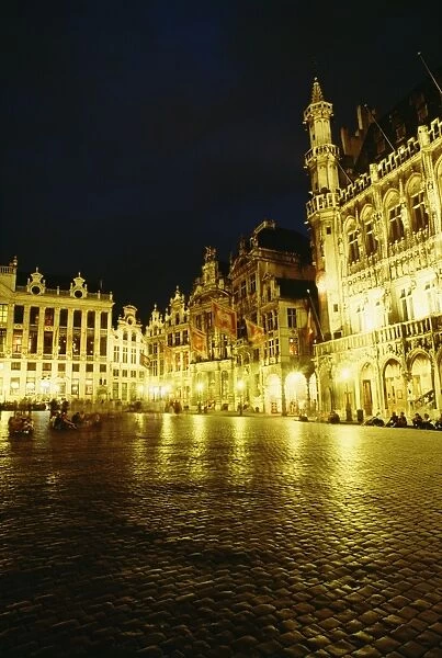 Grand Place at night, Brussels, Belgium